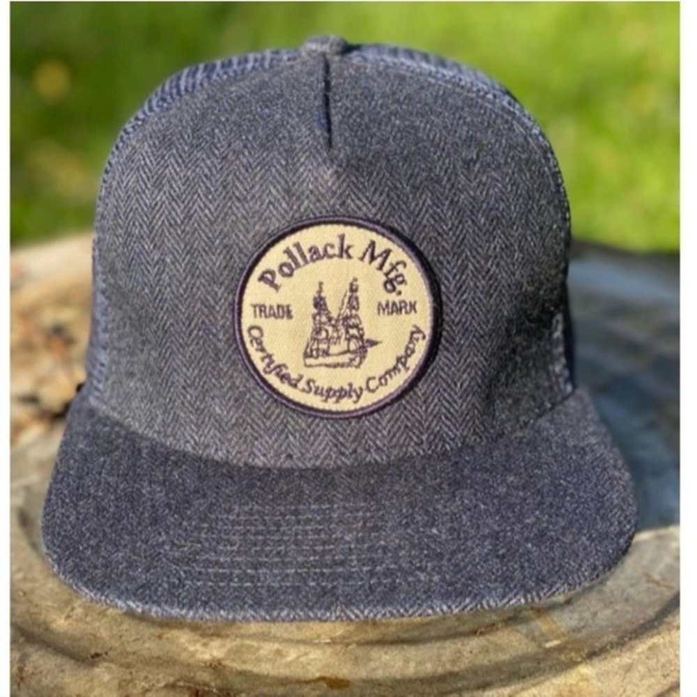 NWOT Pollack Mfg Navy Trucker Hat